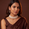 Royal Pearl Ruby Emerald Cascade Necklace Set
