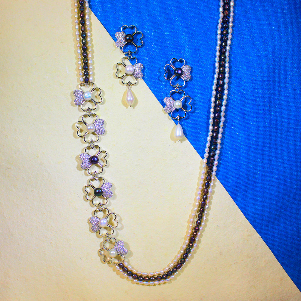 Royal Pearl Blossom Necklace Set