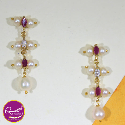 Two Layers Pearl Long Set