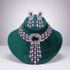 Ruby Royale Cascade Necklace Set