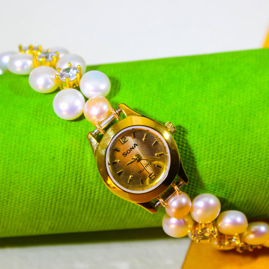 Pearls & Stone Watch