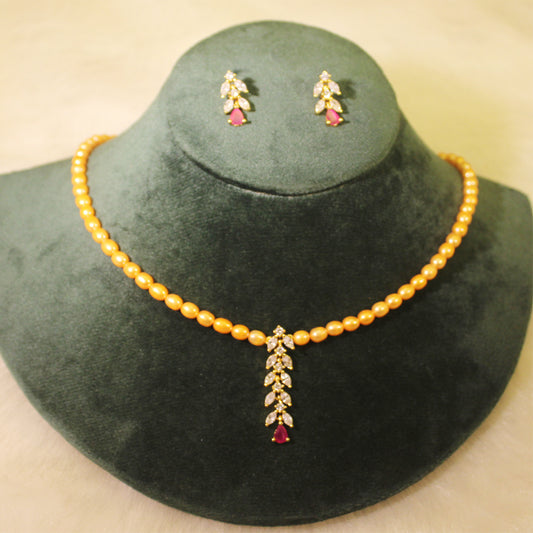 Rae Collection - Colour Pearl Necklace Set