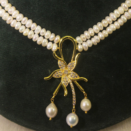 Rae Collection - Floral Pearl Necklace Set