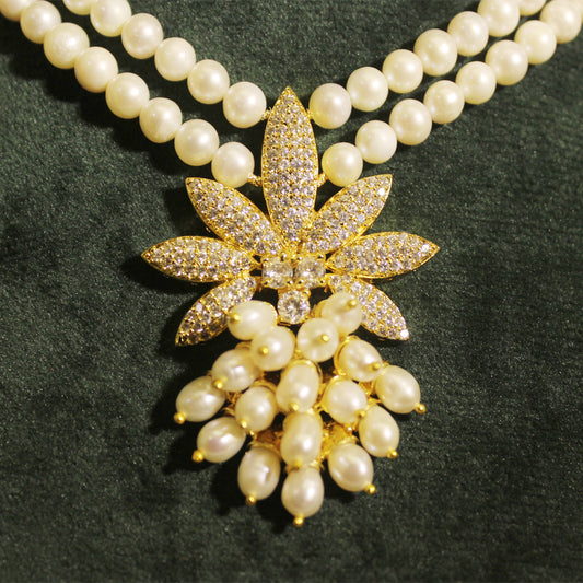 Rae Collection - Latest Two Layered Pearl Necklace Set