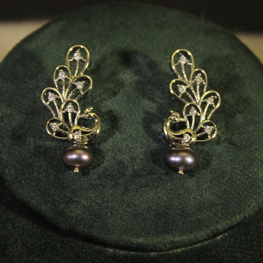 Rae Collection - Peacock Two Layer Pearl Necklace Set