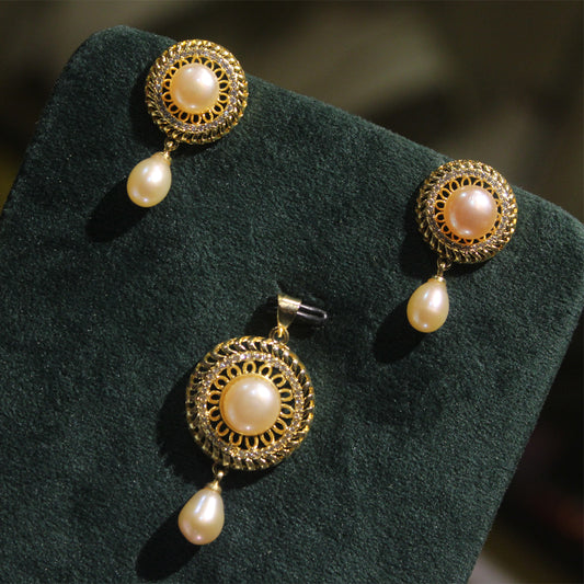 Rae Collection - Pearl Pendant Set