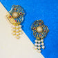 Royal Floral Freshwater Pearl Long Necklace Set