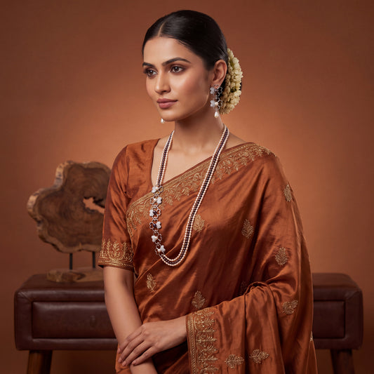 Royal Pearl Blossom Necklace Set