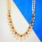 Ruby Pearl Royal Cascade Necklace Set
