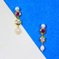 Ruby Pearl Royal Cascade Necklace Set