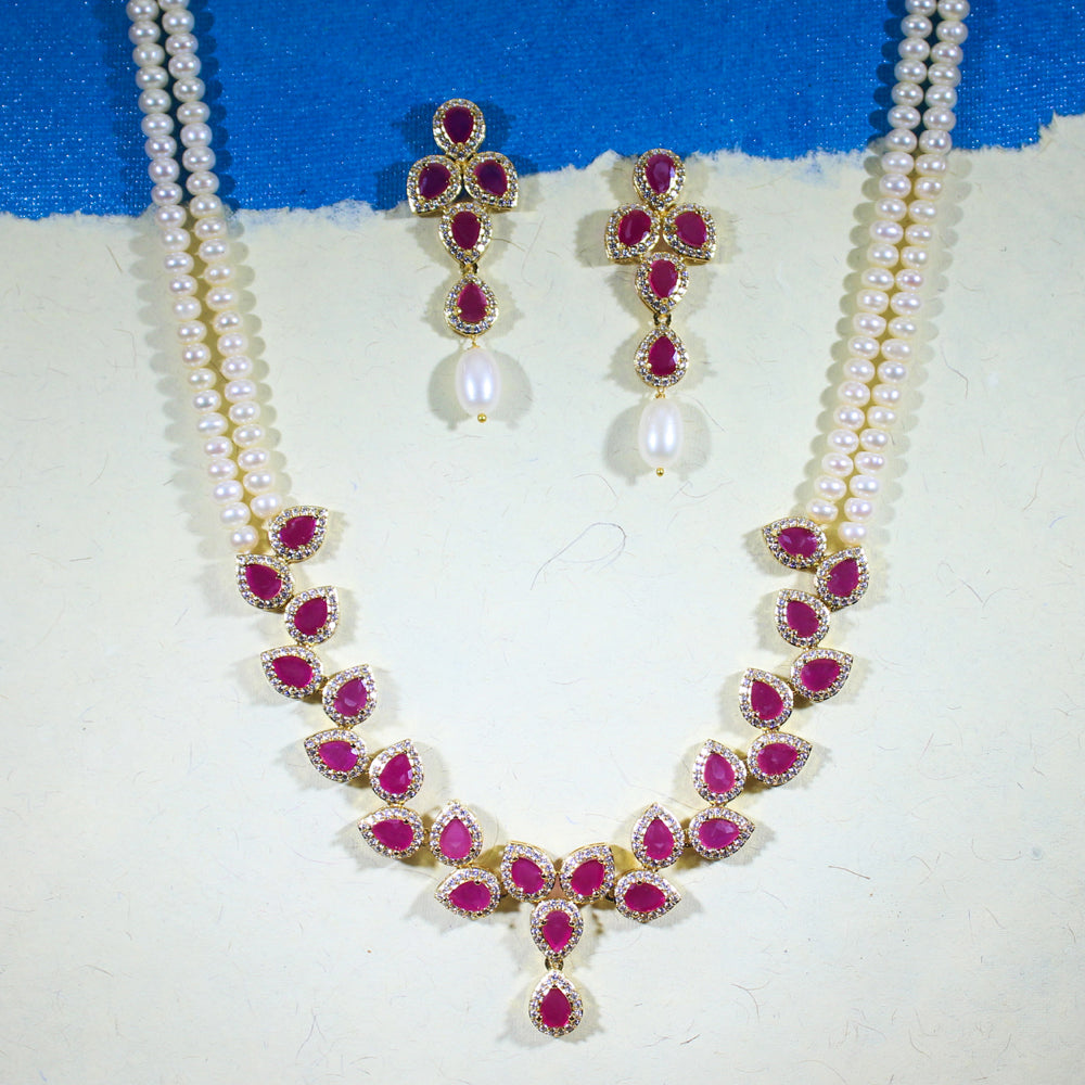 Ruby Royale Freshwater Pearl Necklace Set