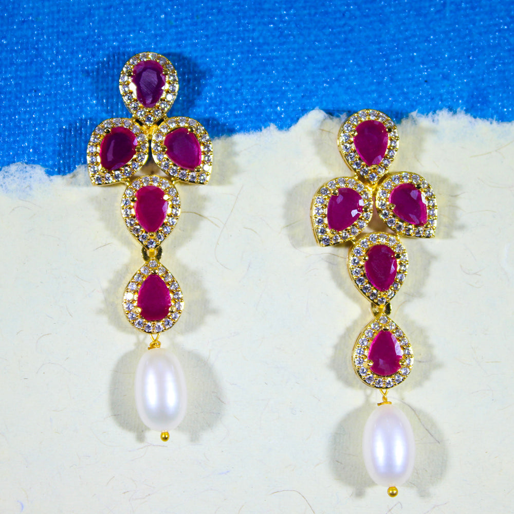 Ruby Royale Freshwater Pearl Necklace Set