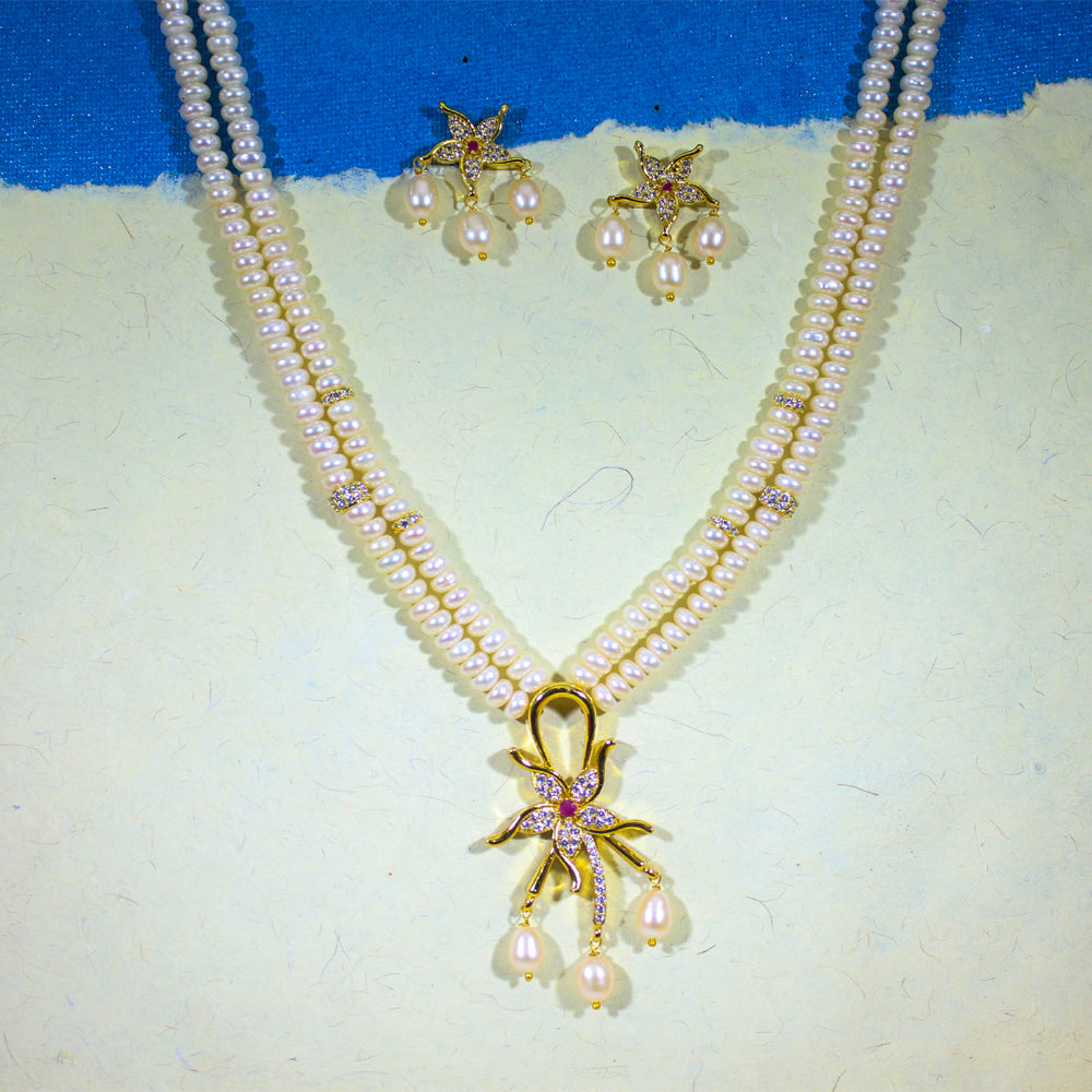 Royal Pearl Blossom Necklace Set