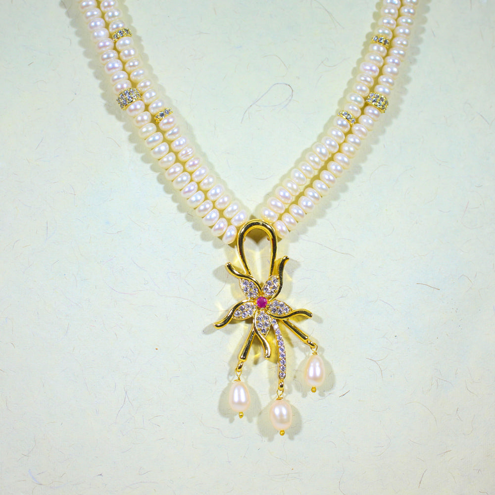 Royal Pearl Blossom Necklace Set