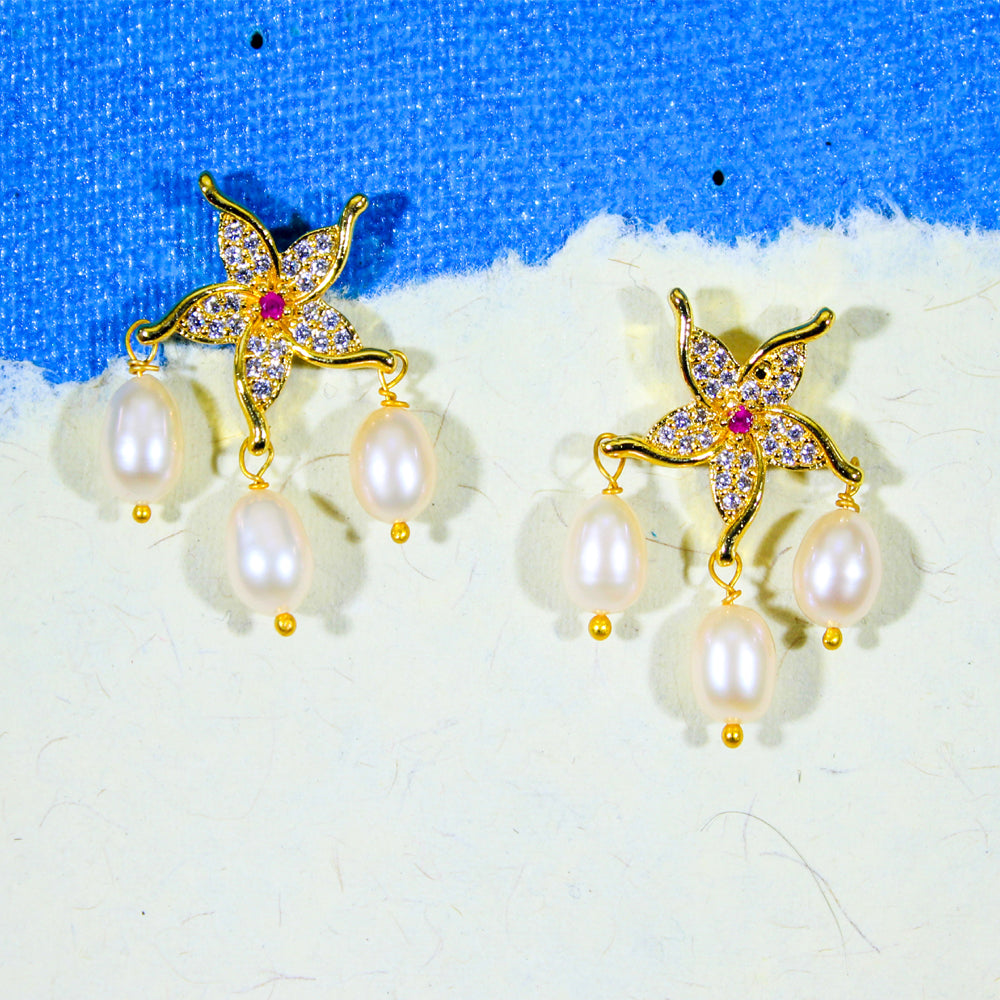 Royal Pearl Blossom Necklace Set