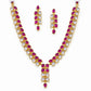 Ruby Radiance Teardrop Necklace Set