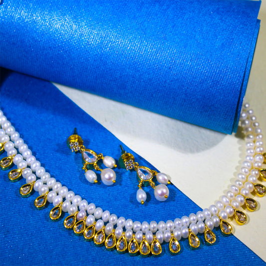 Rain Drops Pearls Necklace