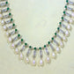 Premium Pearl & CZ Necklace Set