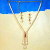Elegant Freshwater Pearl & Ruby Accent Jewelry Set