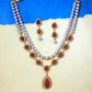 Ruby Pearl Royale Necklace Set