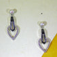Black Meena & Pearl Leaf Necklace Set