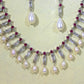 Premium Pearl & CZ Necklace Set