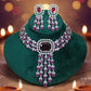 Ruby Royale Cascade Necklace Set