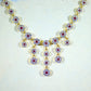 Ruby Blossom Floral Drop Necklace Set