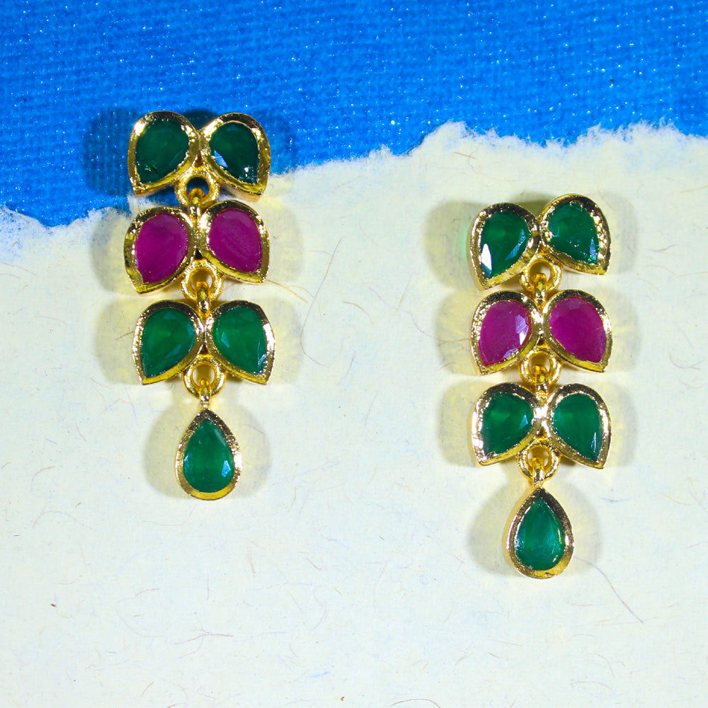 Emerald Ruby Harmony Necklace Set