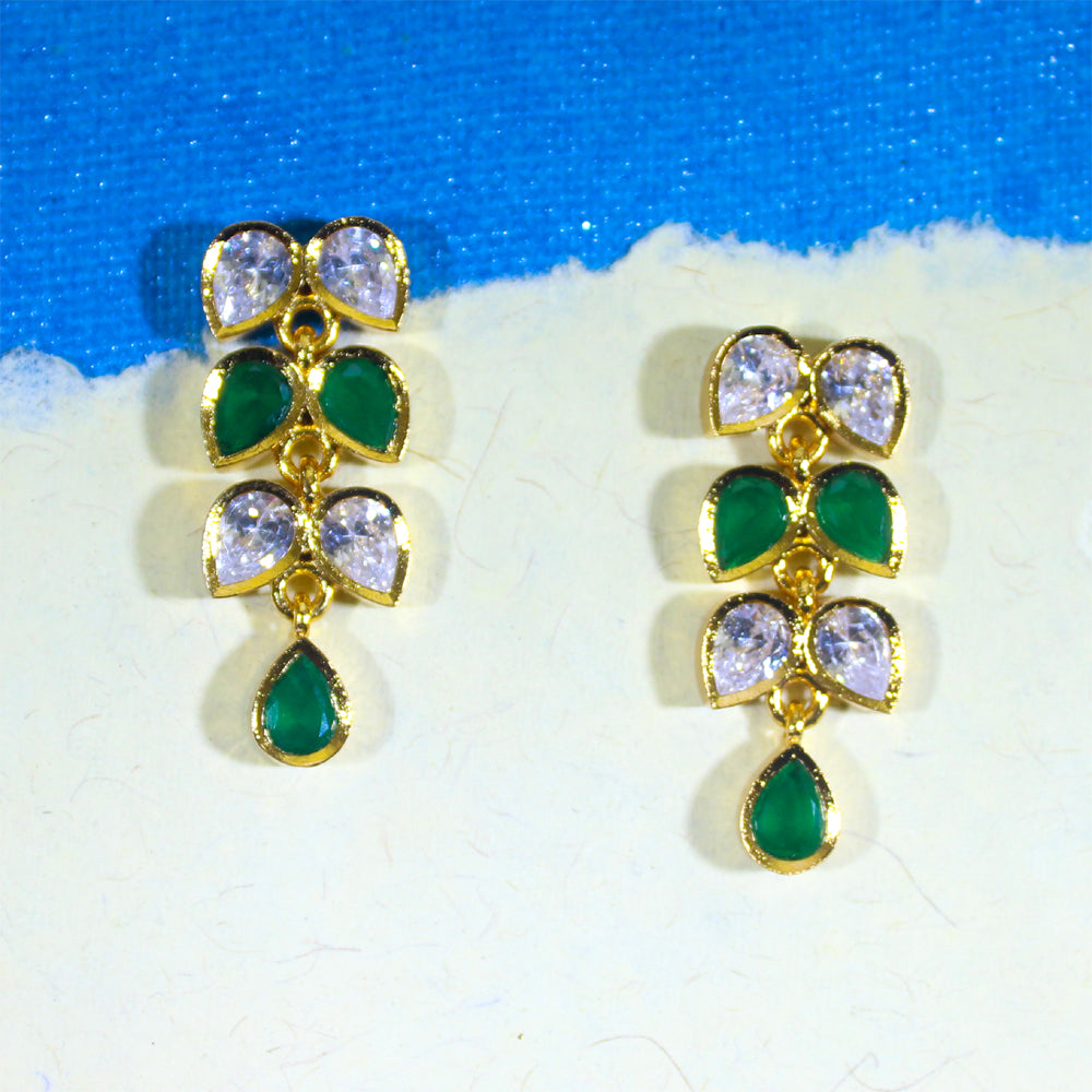 Emerald Dewdrop Elegance Necklace Set