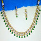 Emerald  Dewdrop Royale Necklace Set