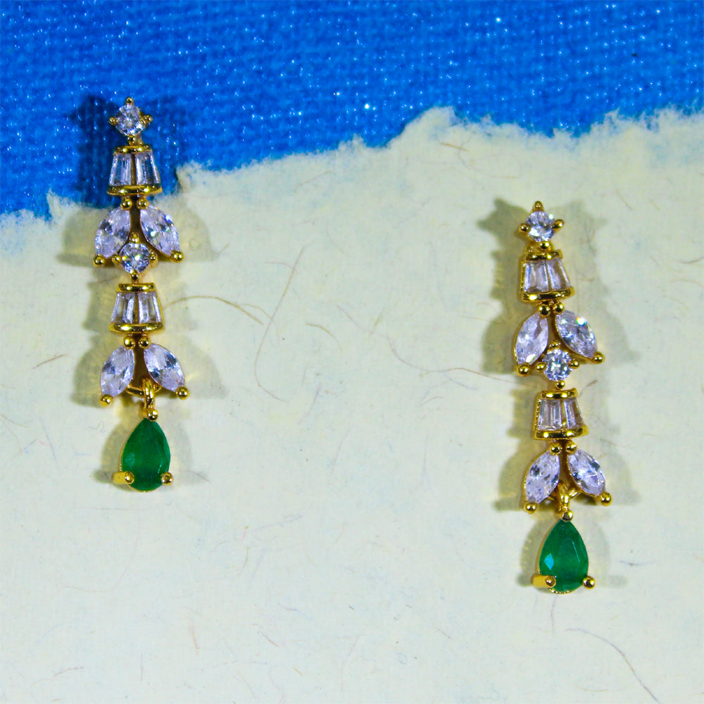 Emerald  Dewdrop Royale Necklace Set