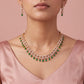 Emerald  Dewdrop Royale Necklace Set
