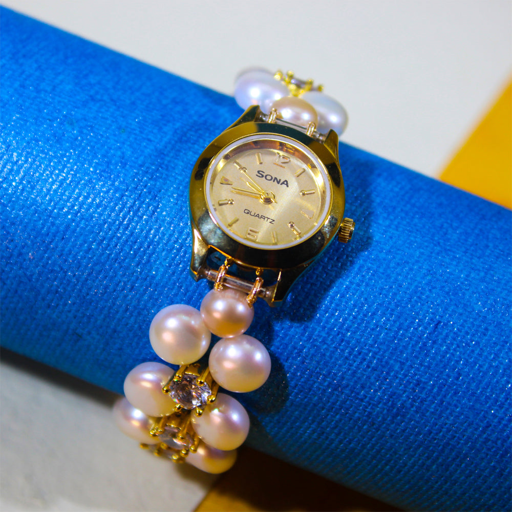 Pearls & Stone Watch