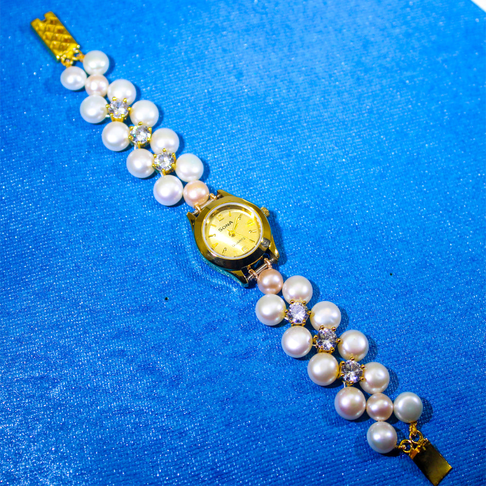 Pearls & Stone Watch